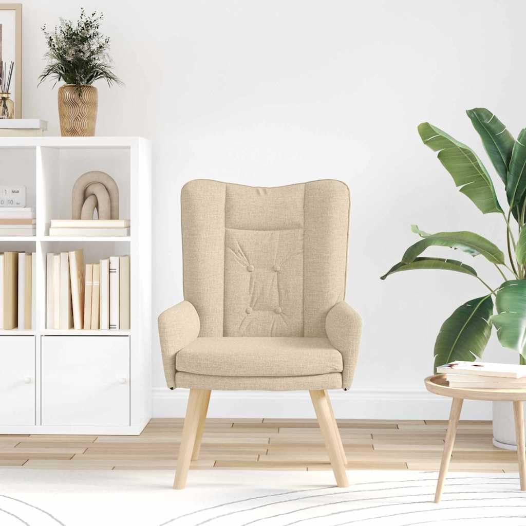 Poltrona relax imbottita, 63 x 67 x 94 cm, tessuto e compensato, gambe in legno di caucciù, per soggiorno, camera da letto e ufficio, tranquillità e comfort