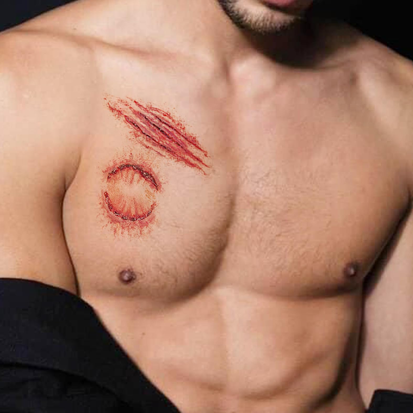 Temporary Tattoo, Realistic Wound Special Effects Injury Makeup Realistic Look Stickers Design Men Women Boys Girls Waterproof Halloween Watertransfer Tattoos TBS-8038-image-37