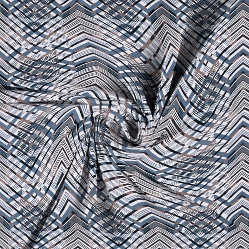 Image of la' amour Pure Cotton All Round Elastic Fitted Bedsheets with 1 Pillow Cover | Single Mattress Bed Breathable| Longlasting | Supersoft Size - 36 x 72 + 6 inches (Wave Print, Color - Black)