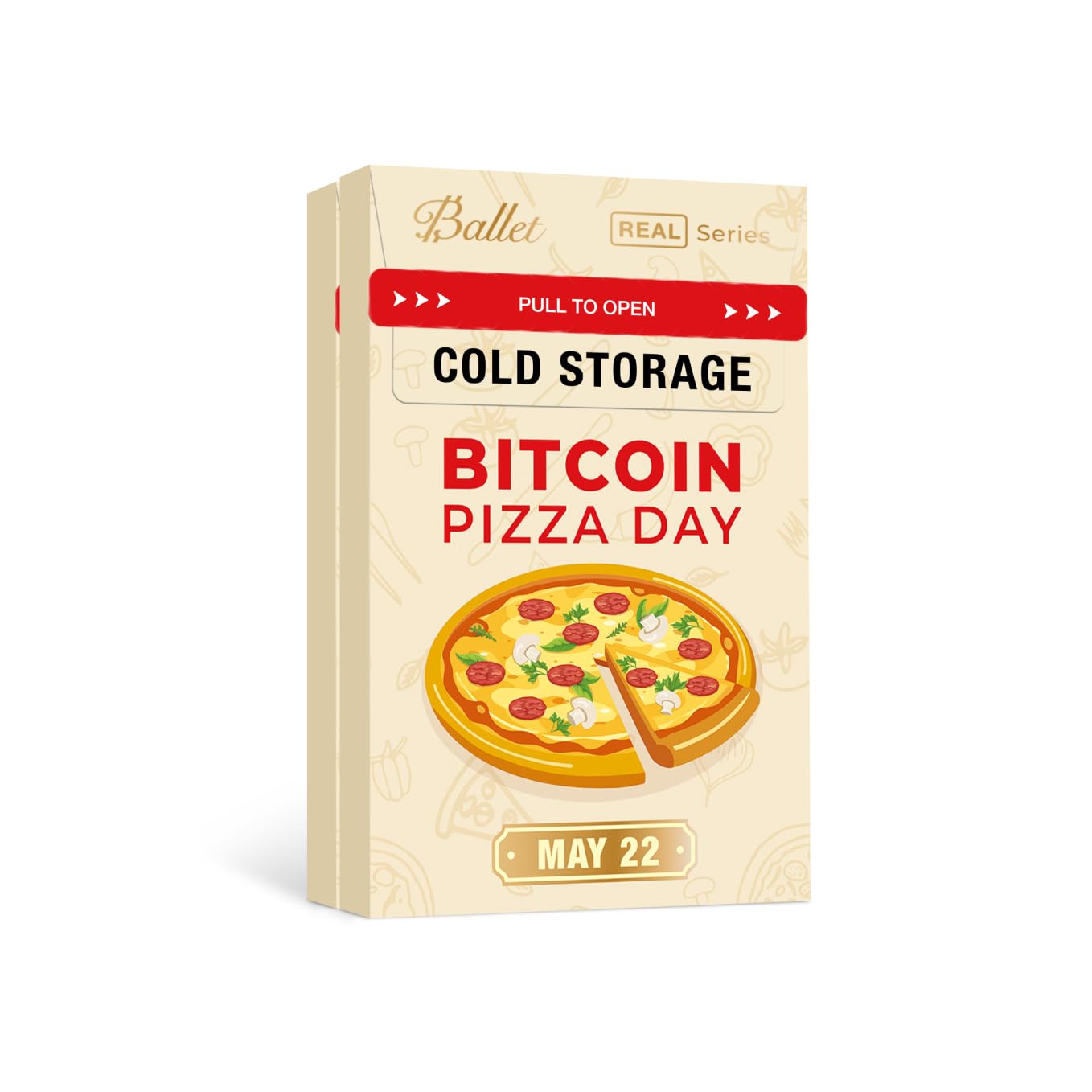 Ballet REAL Pizza 2er-Pack – Bitcoin Pizza Day Edition | Krypto Cold Storage ohne Elektronik | 1.000+ Coins & NFTs