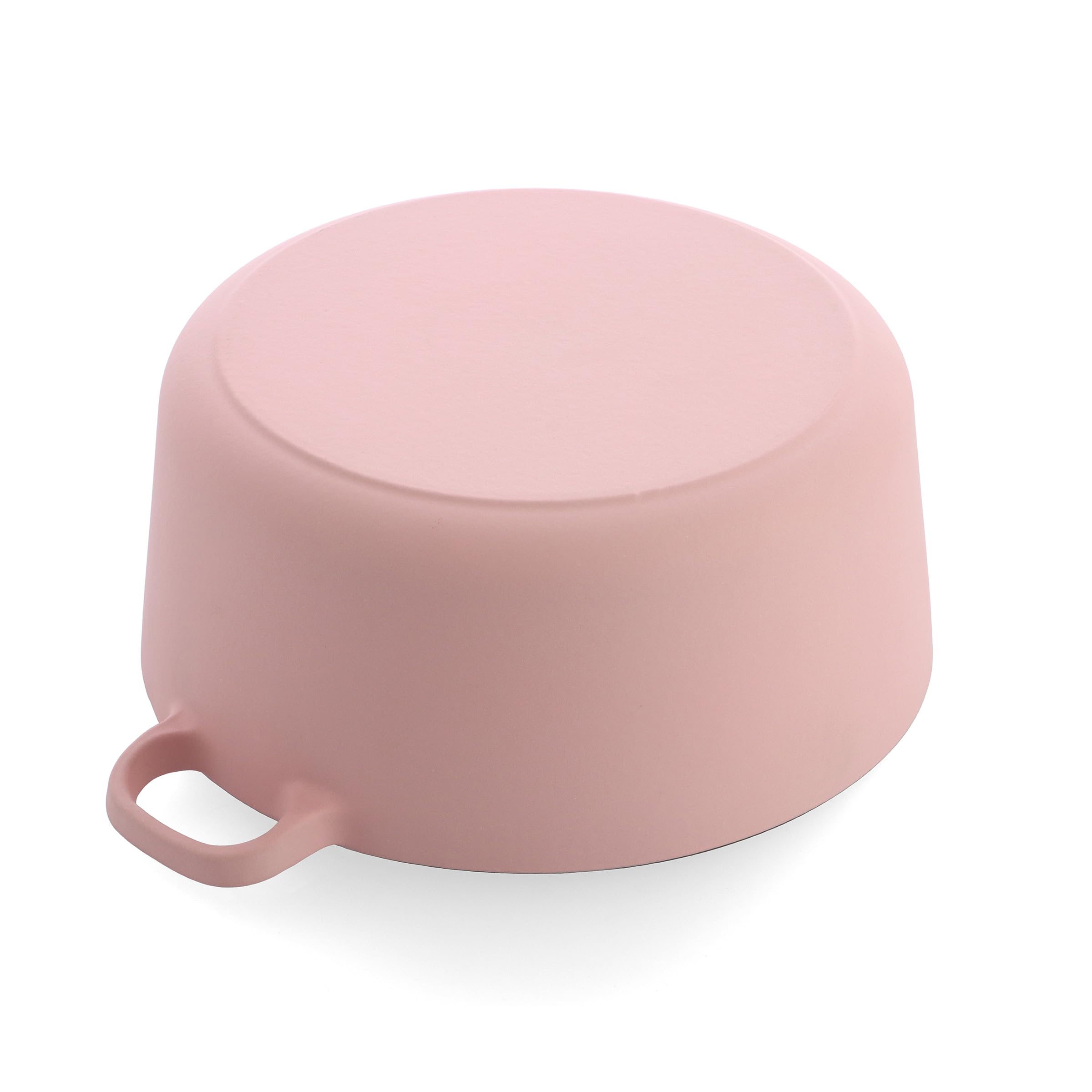 BK Cookware Bourgogne Cocotte à induction, en fonte émaillée avec couvercle, passe au four et au lave-vaisselle, 28 cm/6,7 l, rose pâle
