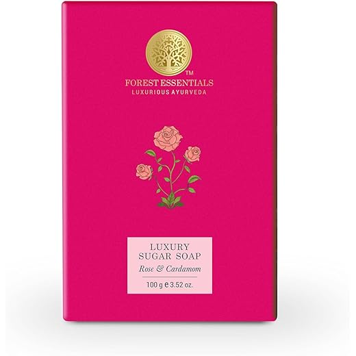 Forest Essentials Rose Cardamom Soap - Softens Skin