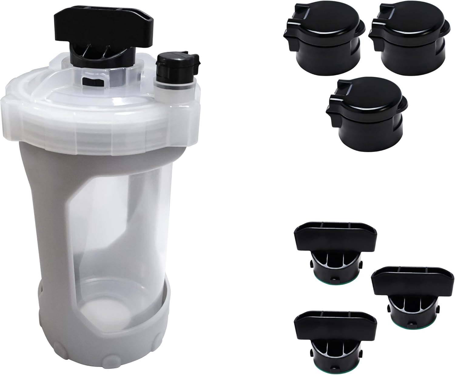 FLEXLINER System Kit: 1PC 42oz 17P552 Paint Bucket + 3PC 17M879 Storage Plugs + 3PC 17P712 VacuValve Caps