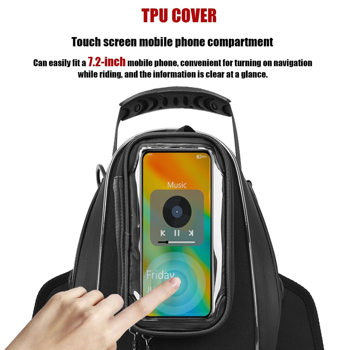 Borsa Serbatoio Moto per Moto Guzzi V85TT V 85, Impermeabile con Porta Cellulare Touch, Grande capacità e Borse Moto Multiuso per Viaggi e Pendolarismo