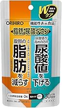 Orihiro Fat & Uric Acid Down, 60 Tablets, 30 Day Supply, Food with Functional Claim, Polymethoxyflavone Derived from Black Ginger, Luteolin