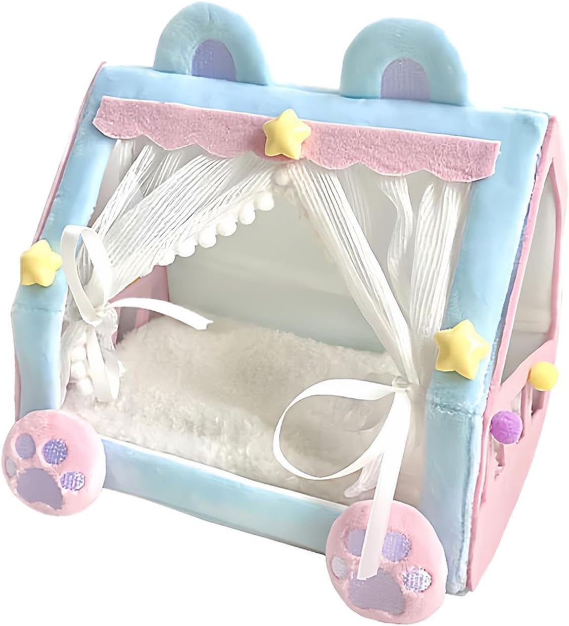 DuskHaven Doll Tent Bed Desktop Ornament Comfort for 10cm Dolls Adorable