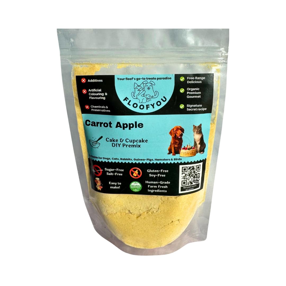 FloofYou Carrot Apple DIY Cake Premix Mix Natural Healthy for Rabbits, Guinea Pigs, Hamsters, Birds and Small Animals (B0CTKXCQ7X) Amazon Price History, Amazon Price Tracker