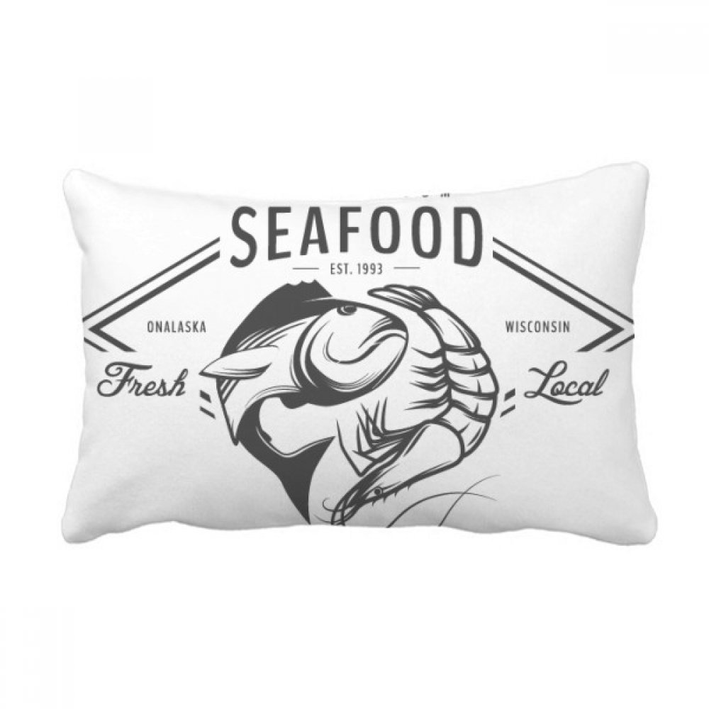 Coussin poissonnerie multicolor pour soulager le dos sur un canapé ferme
