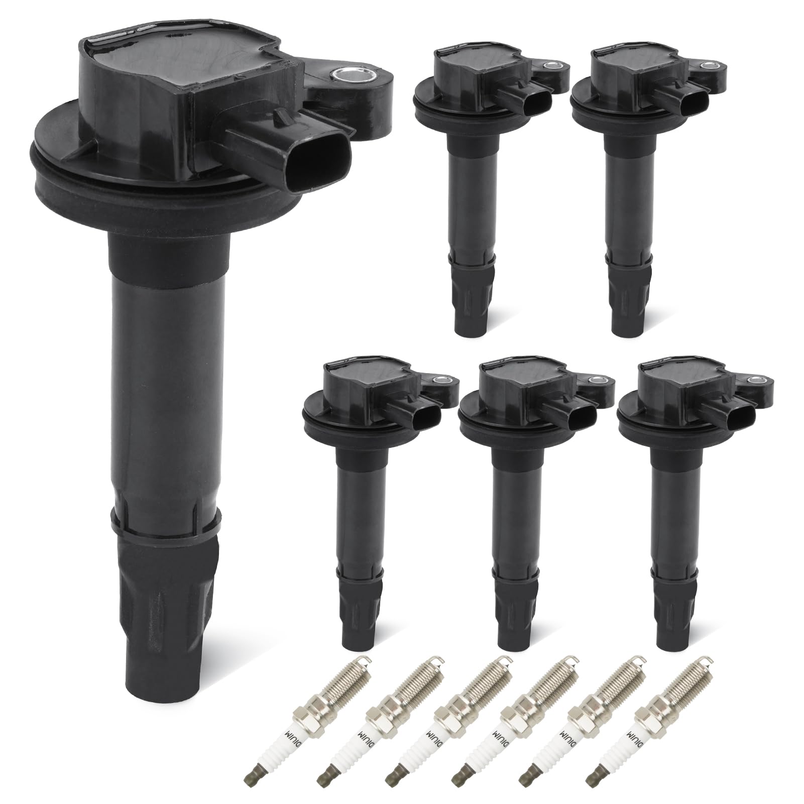 Amazon.com: Set of 6 Ignition Coils Pack 6 Iridum Spark Plugs