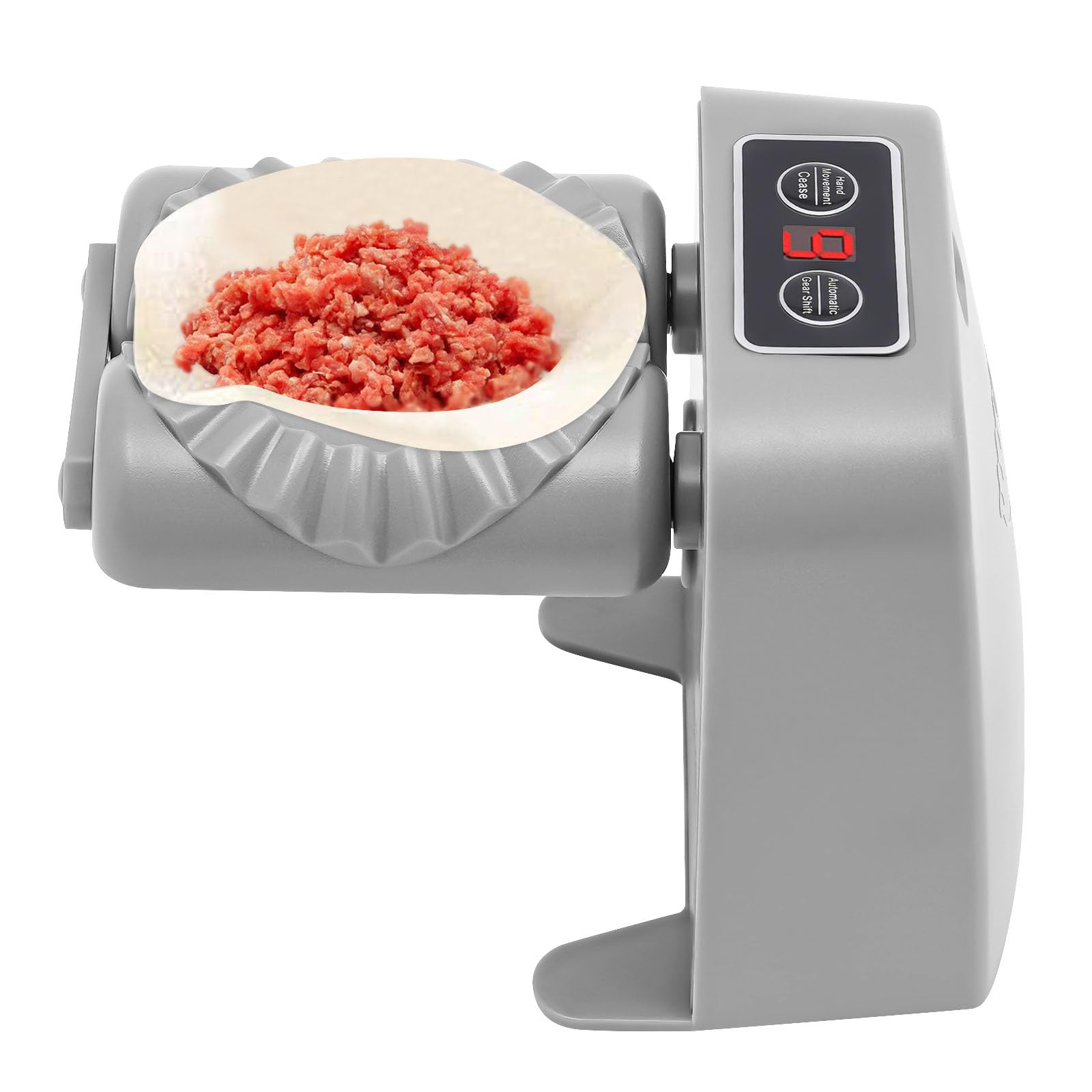 Electric Dumpling Maker Machine,Empanada Maker Press with Spoon Brush,Dumpling Wonton Maker,Easy-tool for Dumpling,DIY Dumpling Mold Set,Three Gear Mode,for Home Kitchen Restaurant Hotel(Gray)