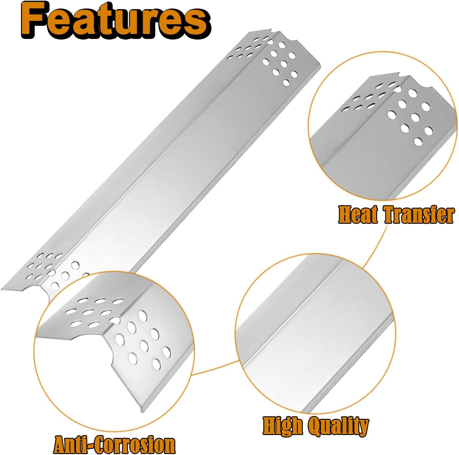 Grill Valueparts Grill Replacement Parts for Charbroil 463241313 463241013 463241314 G527-2200-W1 463241014 463241413 463241414 466241013 466241313 Heat Shield Tube Burner Heat Plates