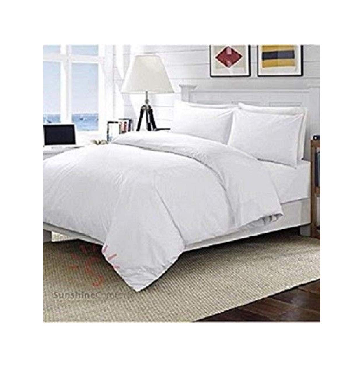 Maria Luxury Bedding & Linen White Excellent Quality Single Flat Sheet 400Tc Egyptian Cotton Cover Bedding - Single Size,