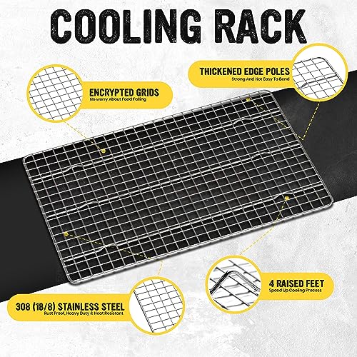 image for Utopia Kitchen Cooling Racks for Baking 10 x 15 Inches, Stainless Stee