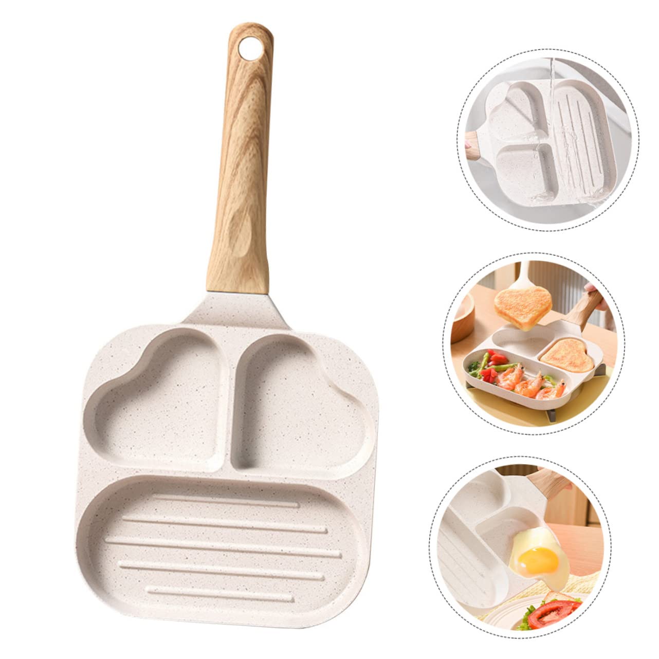 Cabilock Adorable Shaped Non Stick Frying Pan for Breakfast Multi Function Egg and Burger Cooker Design Easy to Clean for Meals