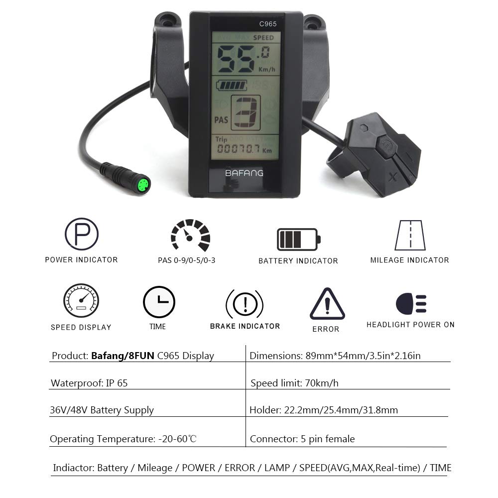 Bafang 8fun LCD 750C 850C 860C C18 C965 C961 500C Bafang 8fun LCD 750C 850C 860C C18 C965 C961 500C