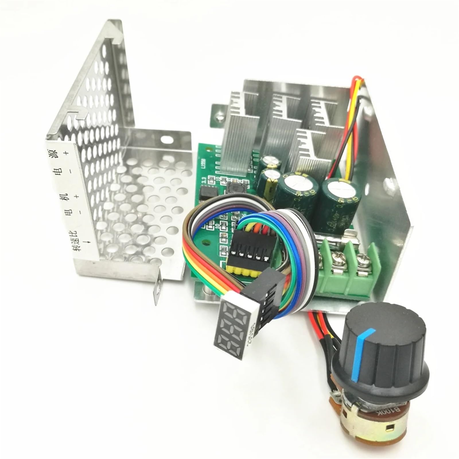 50 Uds. Controlador de velocidad del motor de CC PWM pantalla Digital 0 ~ Módulo de accionamiento ajustable 6V ~ 60V entrada Max30A con funda