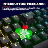 Trust Gaming GXT 867 Acira Clavier Mécanique 60% Italien QWERTY Mini Clavier RGB Rétroéclairé Clavier Double Fonction USB Programmable Clavier Gaming PC Portable - Noir - 6