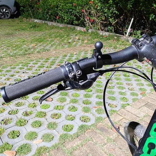 Image of Bike Handlebar Mount, Aluminum Alloy Clamp Mounts Base Ball Adapter with 0.67 inch(17mm) TPU Ball for Round Rails, Compatible with RAM Mounts Ball Socket Arm