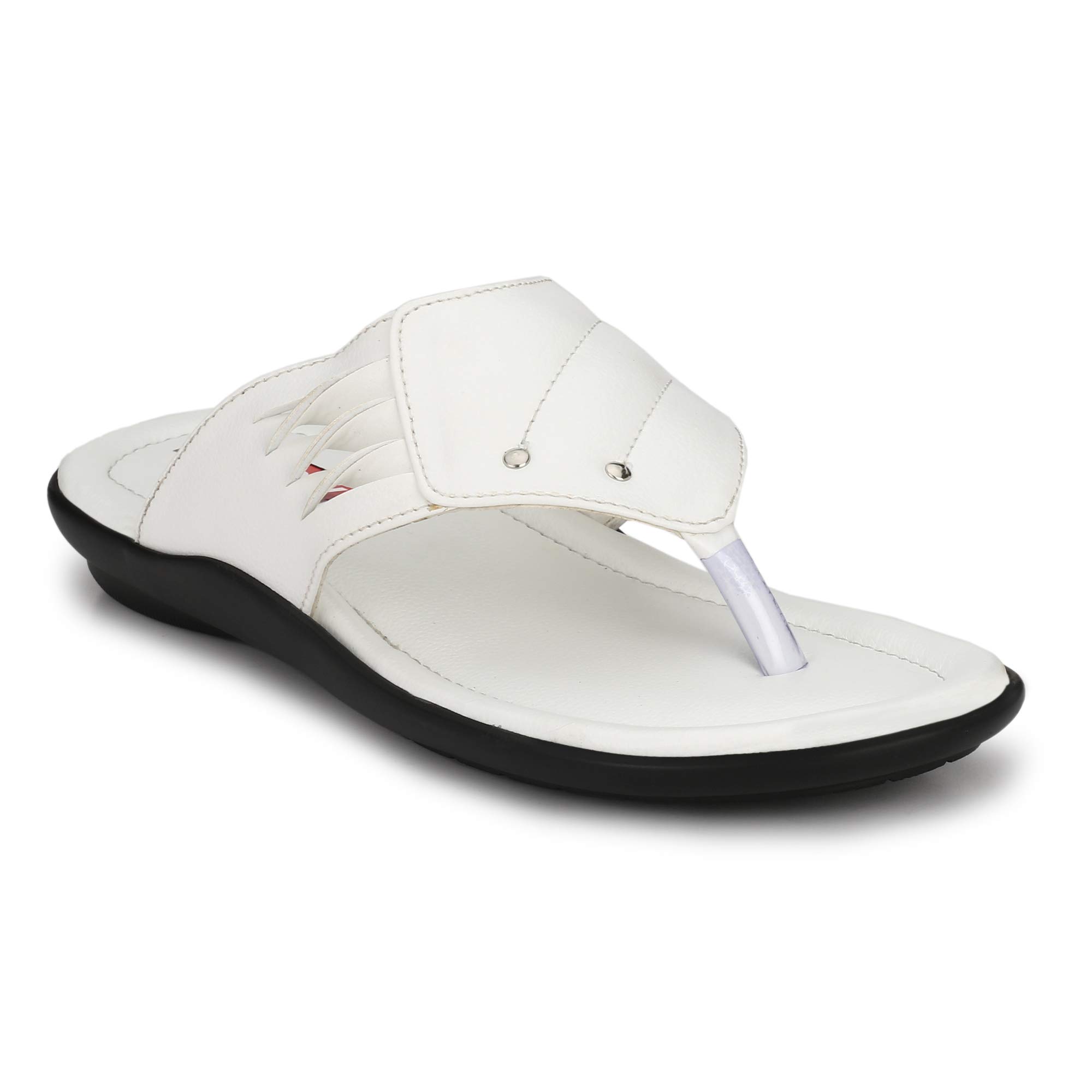 SHOE DAY Mens White Leather Slipper Ind/UK - 9 (B07G9CMMBH) Amazon Price History, Amazon Price Tracker