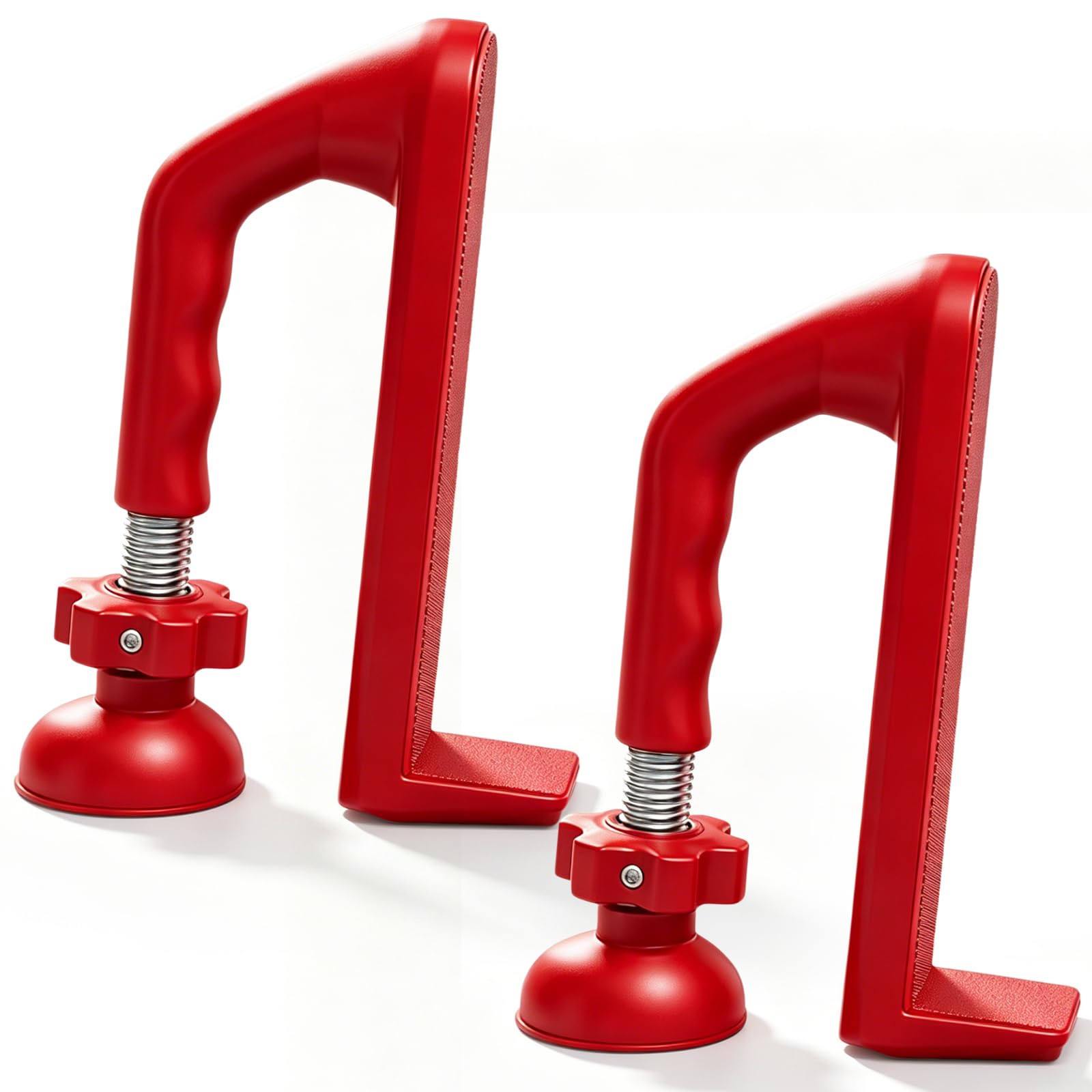 Equlius Red Pack Of 2 Burglary Protection Door, Adjustable Door Stop, Security Device, Ragable Door Lock For Personal Protection Of Home Hotels And Travel, Quick Assembly No Drilling,