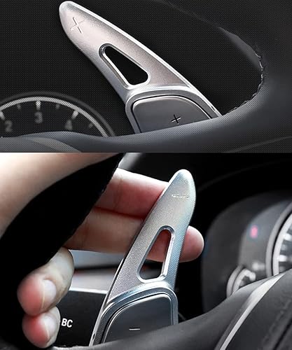 Miniatura 9 de HIBEYO Cubiertas de extensión para palanca de cambios de volante para BMW 5er G30 G31 G38 7er G11 G12 3er G20 X3 G01 X4 G02 X5 G05 6er G32 GT