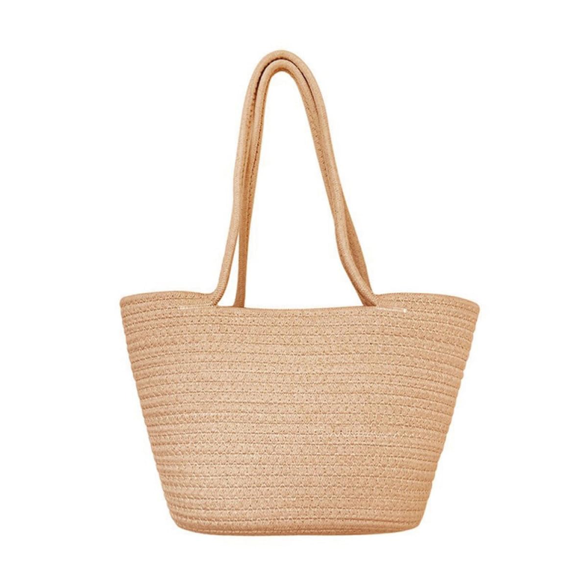 Bolso de rafia con asas y lino ecológico para almacenamiento práctico