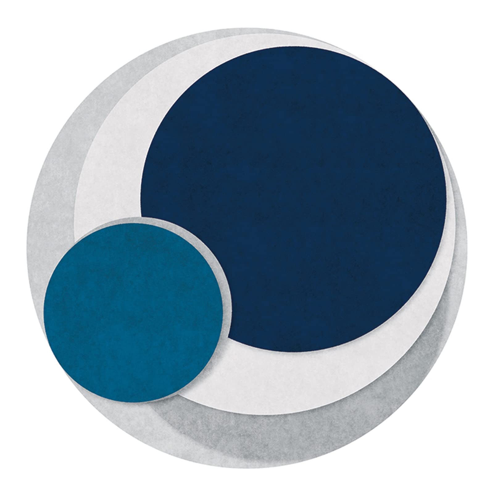 Tapis de décoration pour chambre d'enfant rond bleu moderne 140cm