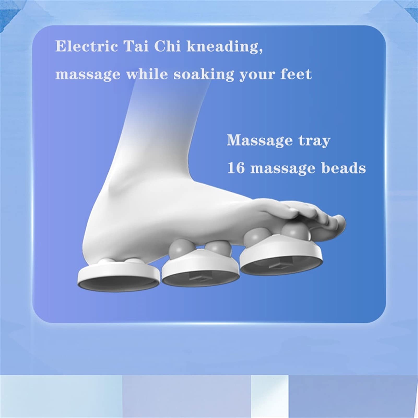 Massaggiatore per pediluvio pieghevole, pediluvio motorizzato con calore e massaggio, massaggiatore shiatsu per pediluvi con 4 vassoi per massaggi, alleviare il dolore muscolare ai piedi, adatto per