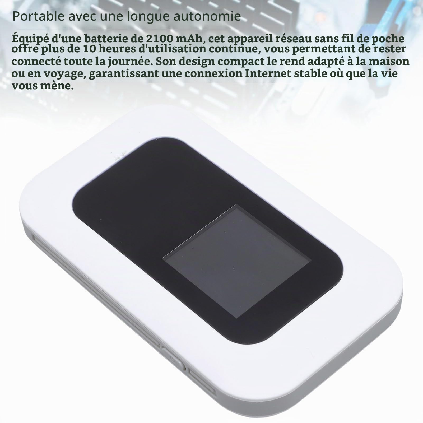 Jectse 4G 5G 5G WiFi Mobile Hotspot, 300 Mbps Dispositif de Hotspot de Haute Vitesse avec Emplacement pour Carte SIM, Points Chauds WiFi Portables pour Voyager, Connectez jusqu'à 10