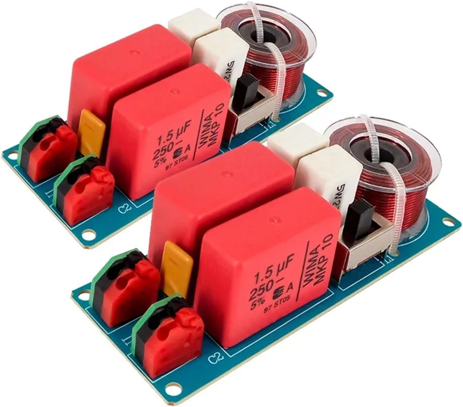 2PCS 1 Way 100W HiFi Treble Tweeter Frequency Divider Home Car Speakers 1 Unit Stereo DIY Audio Crossover Filters