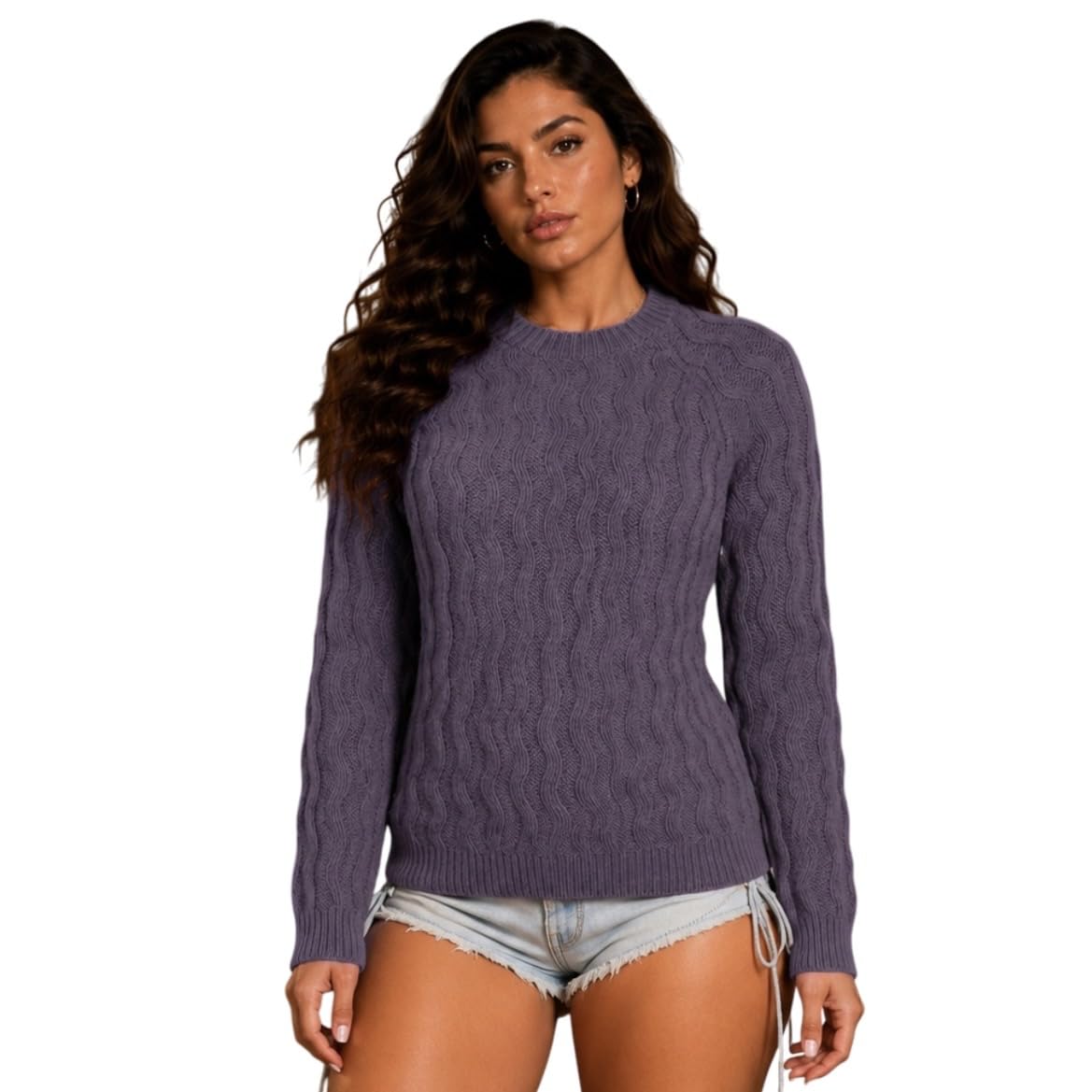 chandre Women's Winter Knit Pullover Sweater Round Neck Full Sleeve-picture-51