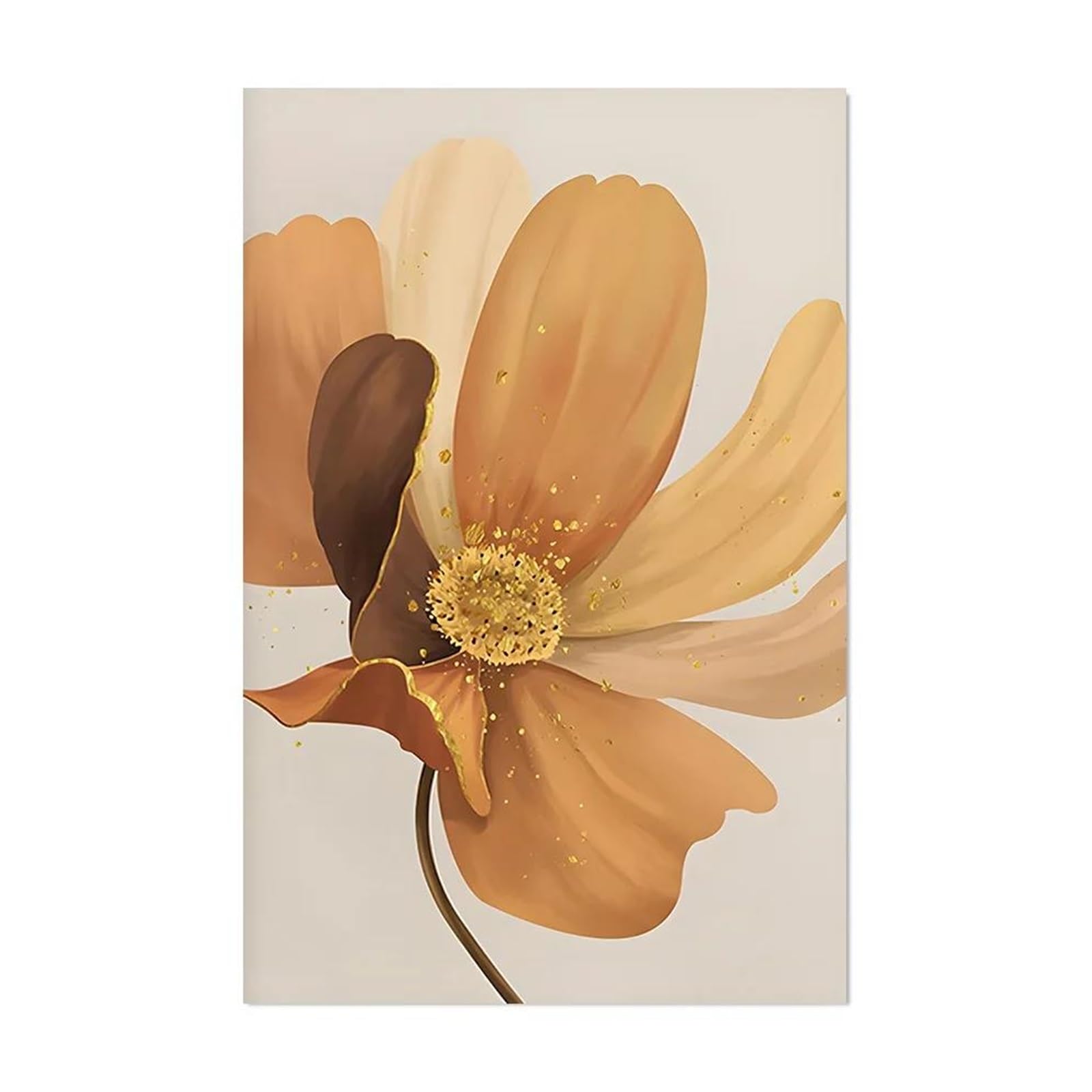 Tableau déco nature pour illuminer un salon sombre fleurs jaunes