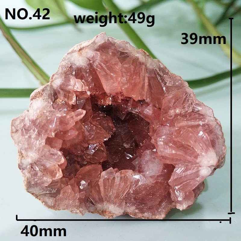 lleno de textura Cristales de amatista, piedra de amatista rosa Natural, cuarzo, cristal en bruto, geoda, decoración de habitación, cristales espirituales reales de amatista ( Color : A44 40g )