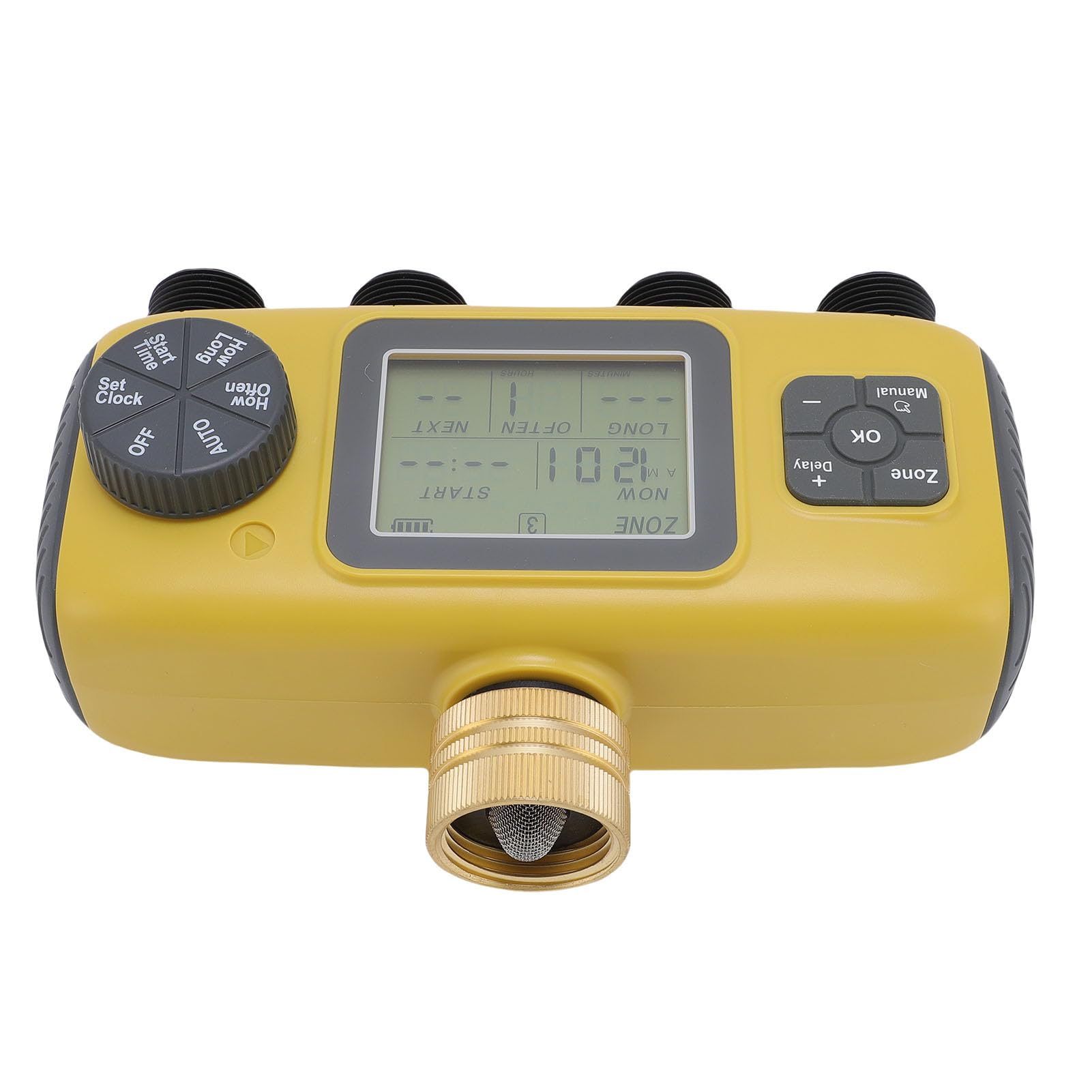 Timer per Irrigazione da Giardino, Timer per Irrigazione Impermeabile IPX5 con Display LCD Trasparente per Giardino, per Automatica Intelligente Compatibile con Rubinetti da 3/4-1/2 Pollici,
