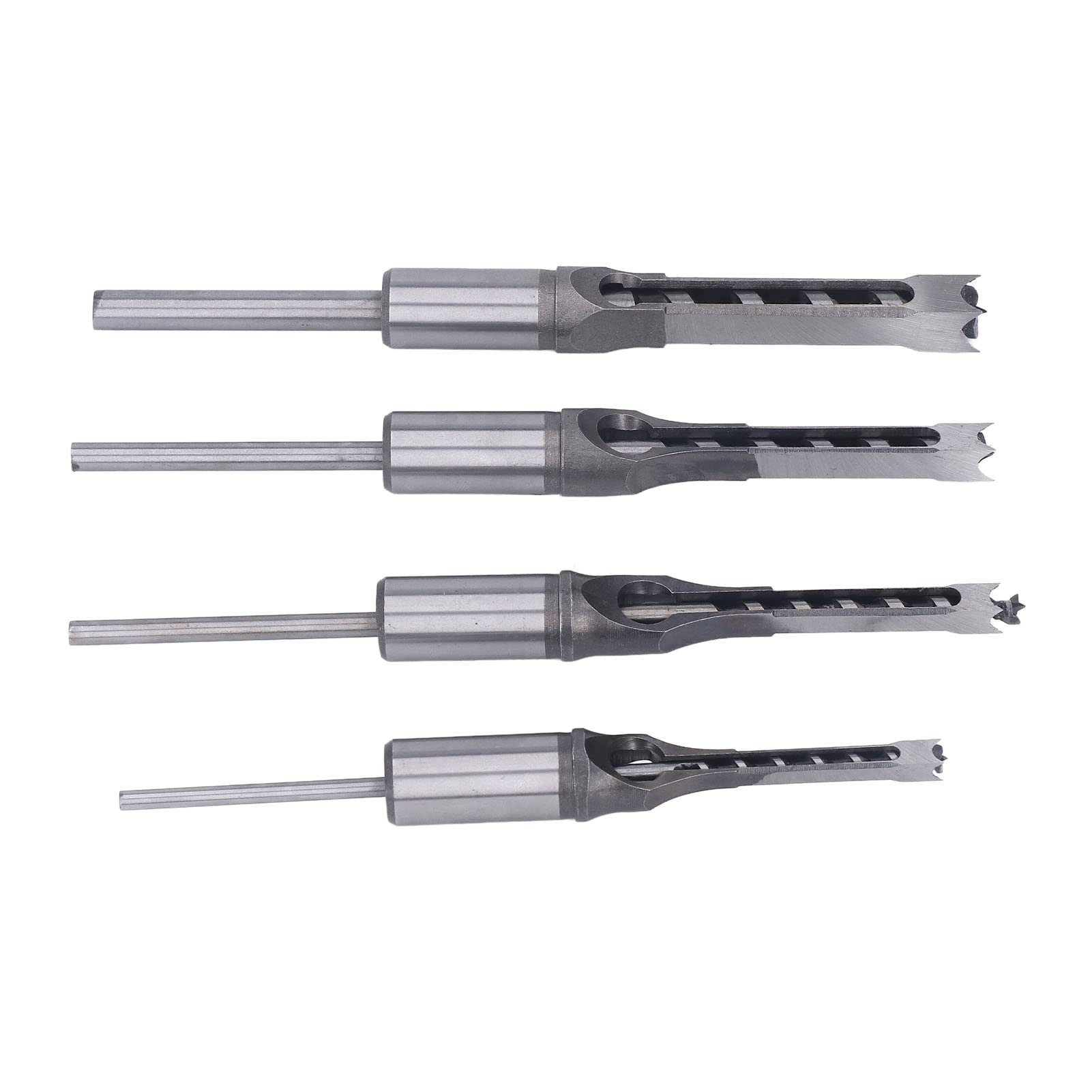 Juego de 4 brocas cuadradas para carpintería HSS resistentes al desgaste 1/4 pulg. 5/16 pulg. 3/8 pulg. 1/2 pulg. Brocas avellanadoras para proyectos de renovación y decoración de
