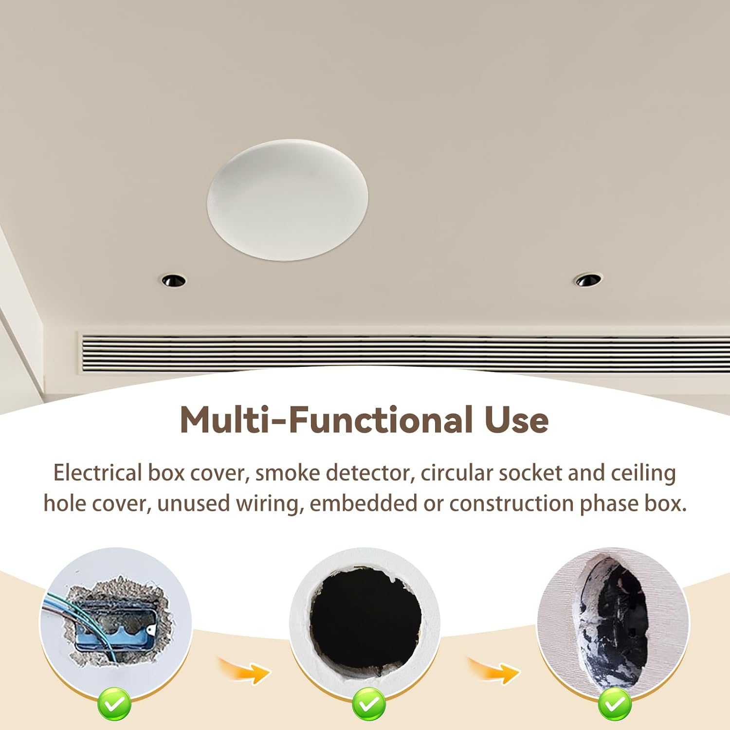 CP3540 Ceiling Cover Plate, for 3.5" & 4" Boxes - 2 PCS