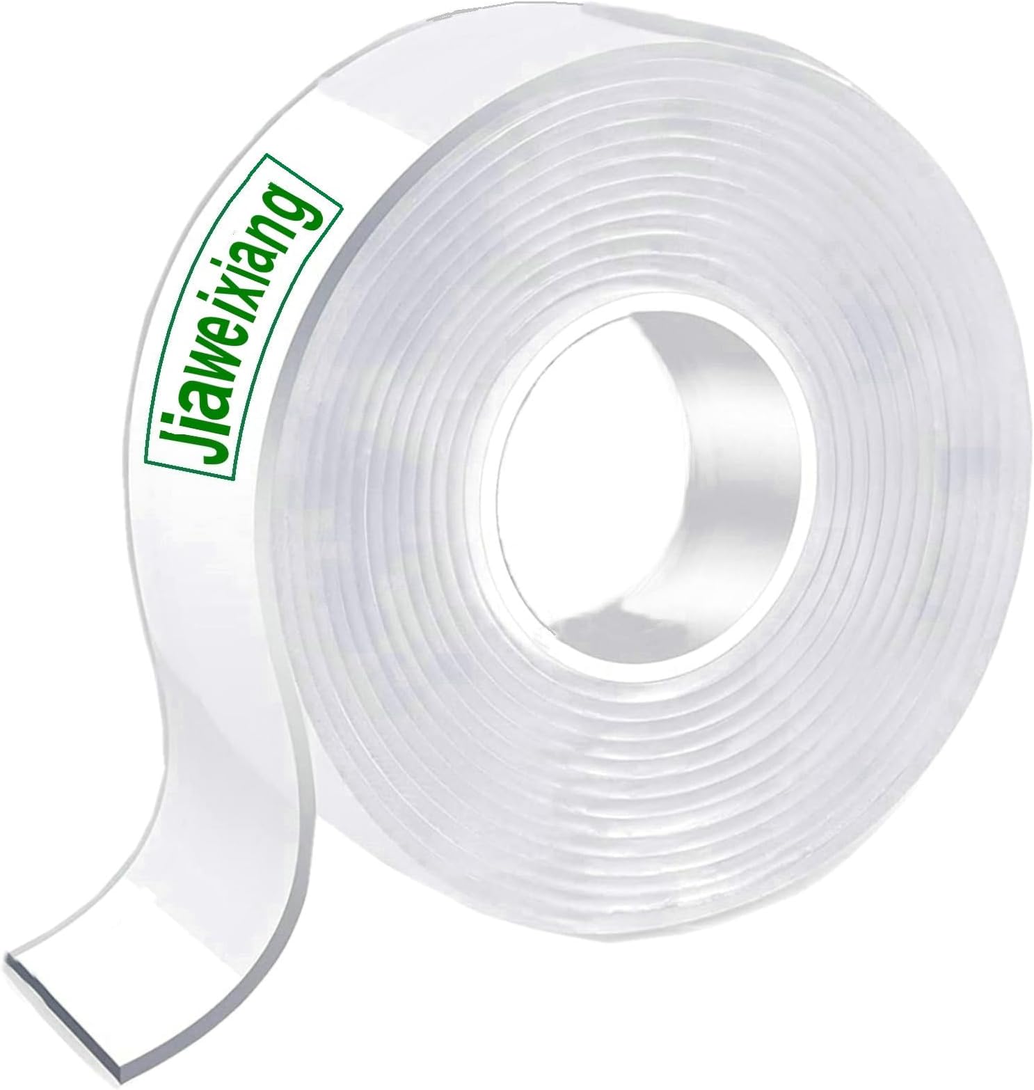 Jiaweixiang Double Sided Mounting Tape Heavy Duty, Clear Multipurpose Removable Sticky Strips, Reusable Strong Wall Tape Picture Hanging Strips Poster Carpet Tape(3.0m * 2.0cm)