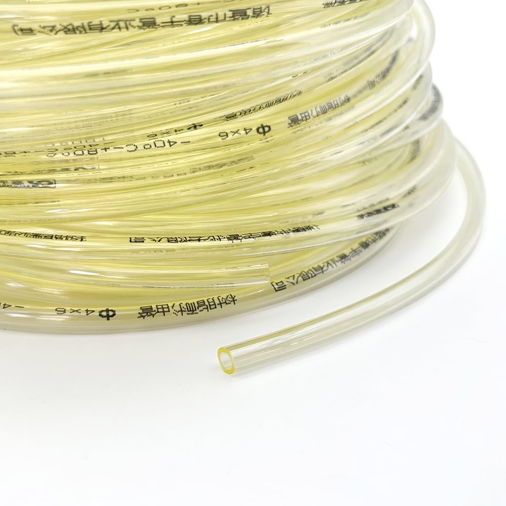 5M Przezroczysta Żółta Miękka Rurka TPU, Odporna Na Niskie Temperatury, Odporna Na Zużycie Olejowa Hydrauliczna Rura Pneumatyczna(ID 10xOD 14mm)