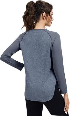 Femdouce Womens Sun Shirts UPF 50+ Lightweight Athletic Long Sleeve Tshirts Quick Dry Outdoor Running Workout Tops for Women