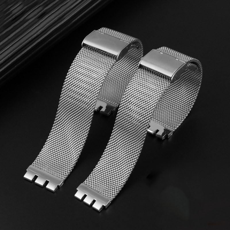 Bracelet de montre en maille respirante en acier inoxydable pour montre Swatch