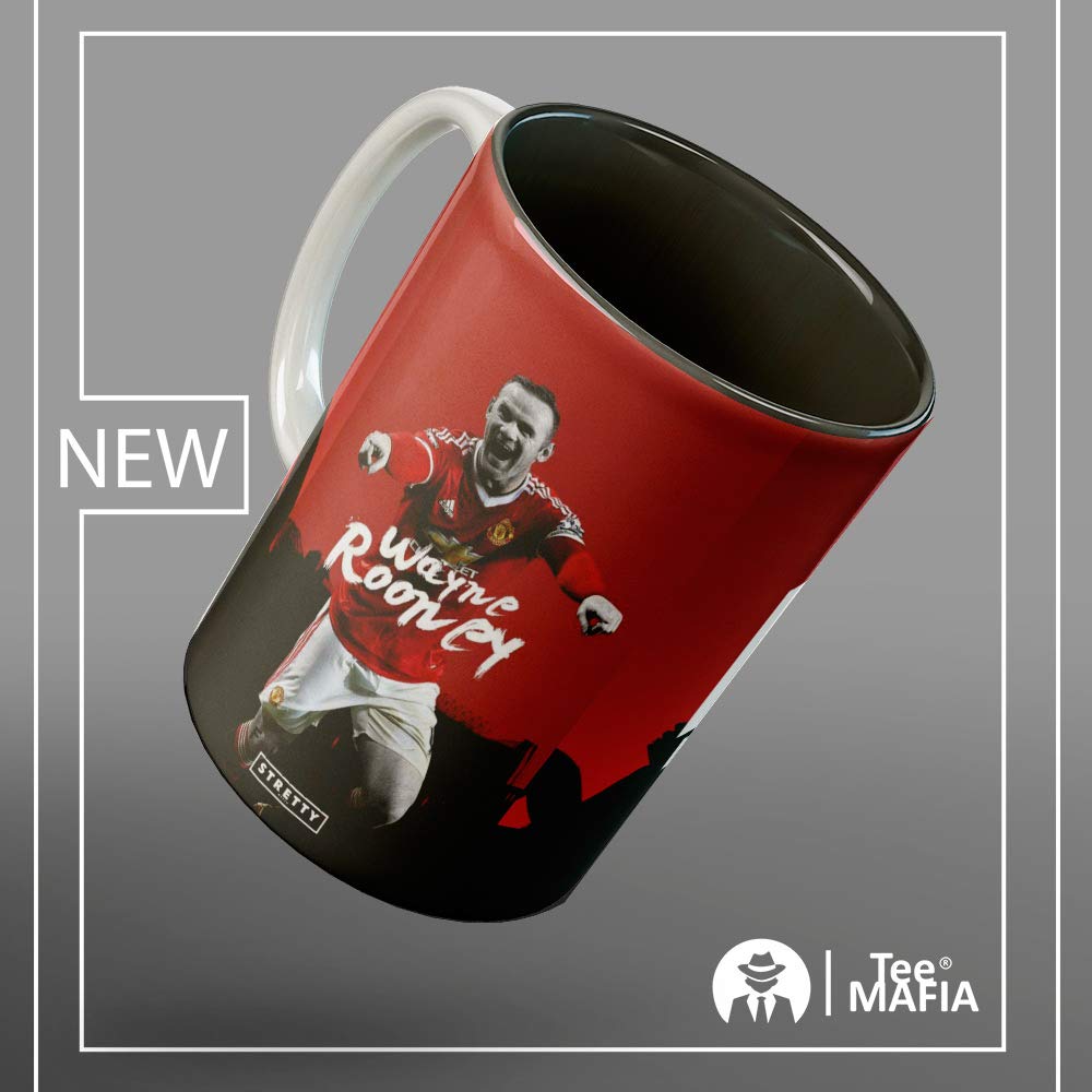 Tee Mafia Wayne Rooney Classic All Mug with Print| 11Oz Black Coffee Mug with Print | Coffee & Tea Mug|Football Mug| Manchester United Mug 2