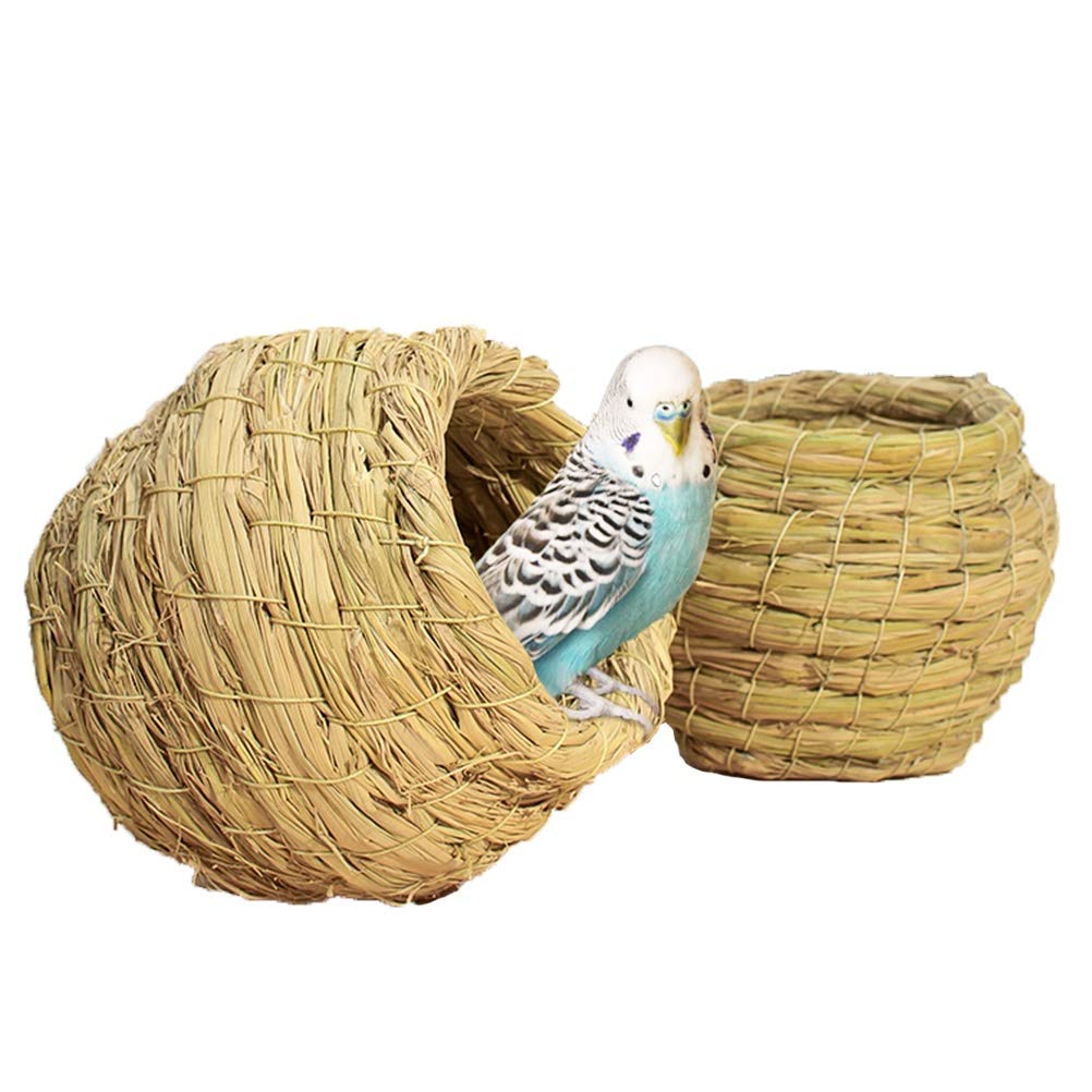 Casa para pájaros Nido de pájaro Canario, Paloma Natural, 100% Fibra Natural, Lugar de Descanso y Zona de cría, pequeño, Grande, Extra Grande, 2 Piezas (tamaño: 4.1 x 4.1 in)