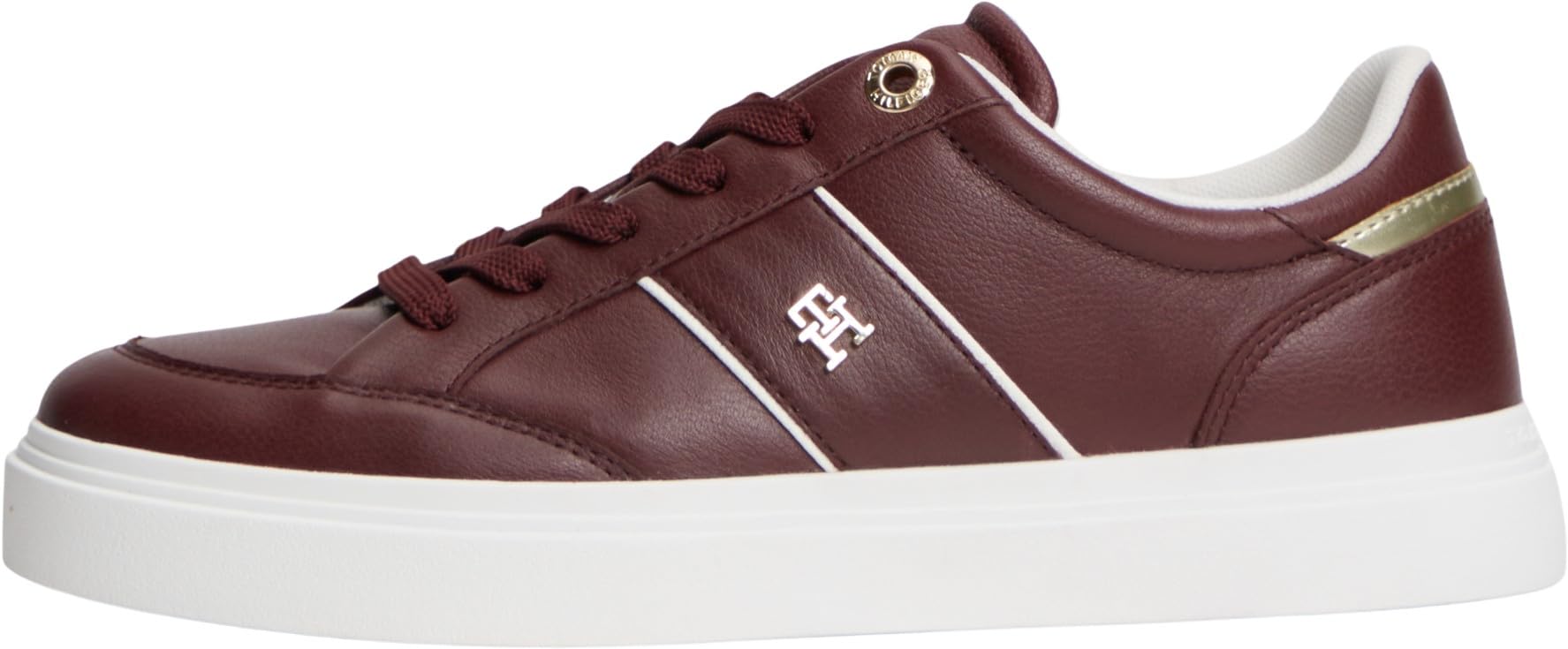 Tommy Hilfiger Women Th Feminine Cupsole FW0FW09600 Low Top, RED (Oxblood), 7.5