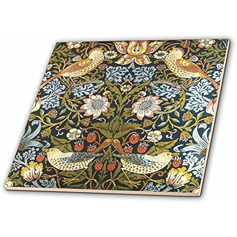 3dRose William Morris Strawberry Thief Decorative Tile Cover