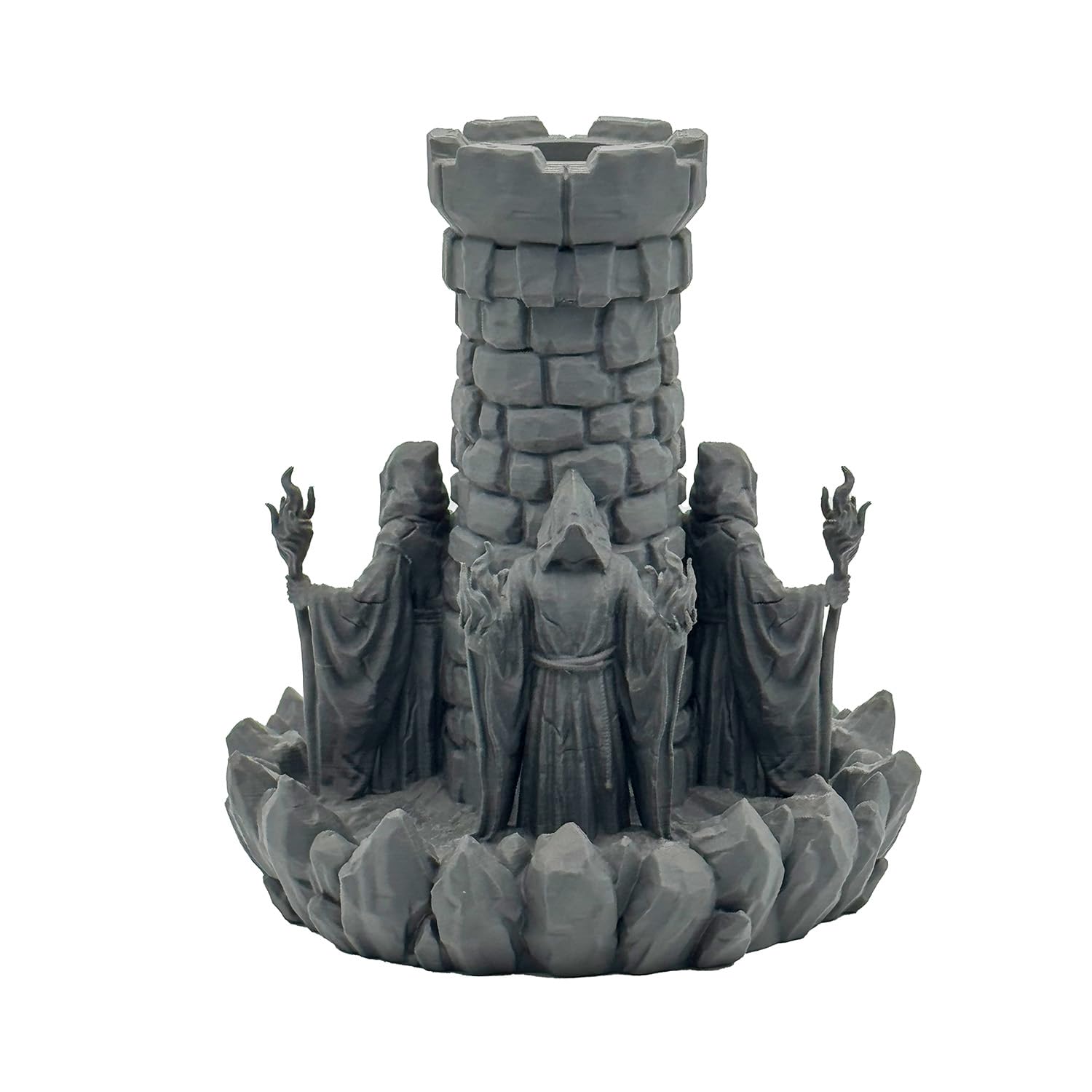 Magier Würfelturm für Würfel bis 25mm | DND Wizard Dice Tower Made in Germany | Tabletop Rollenspiel Pen & Paper DSA Fantasy | bemalbar Deko | Geschenk Spielleiter