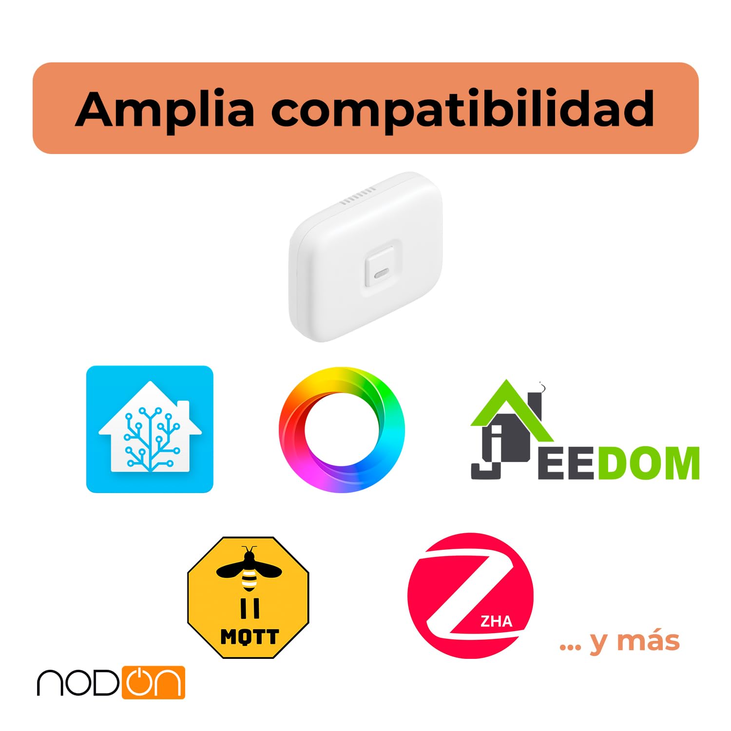 NodOn - Zigbee 3.0 Controlador IR para Aire Acondicionado - Domotizar Aire Acondicionado Inteligente - On/Off, Uso Simultaneo Mando Original - Compatible Home Assistant, Z2M, Homey y ZHA