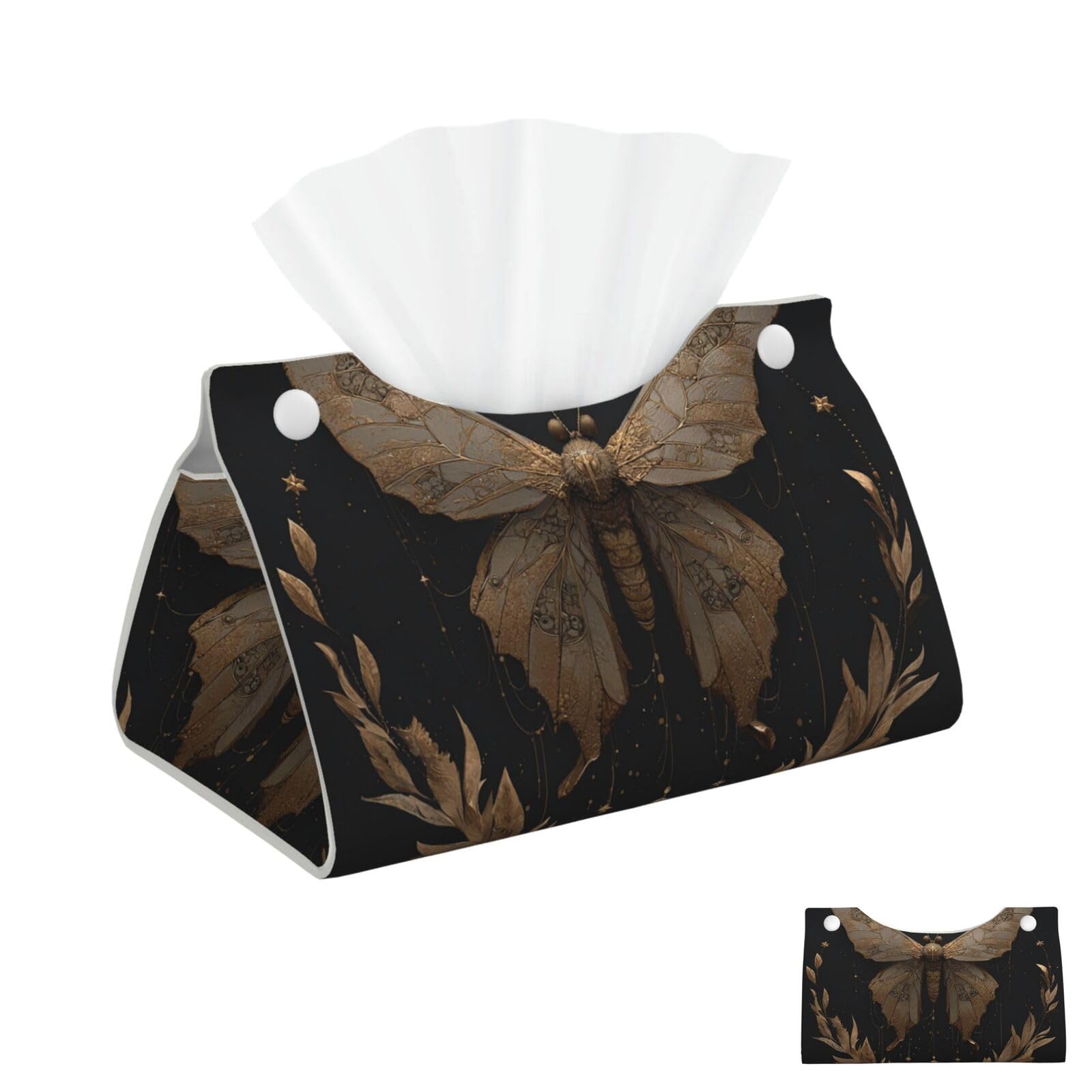 Butterfly and Moon Tissue Box Cover Square Cube Boxes