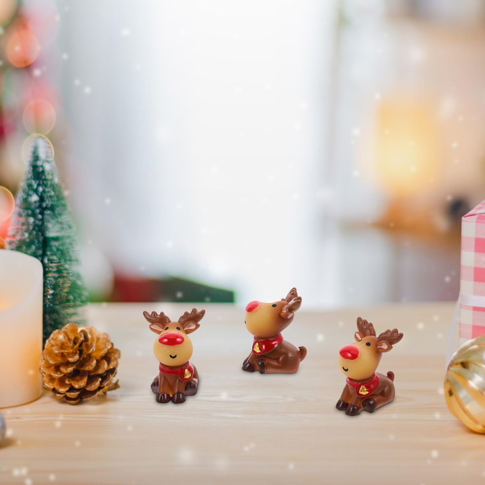 Amazon.co.jp: MAGICLULU 5個 ミニ トナカイ 像 トナカイ ミニチュア