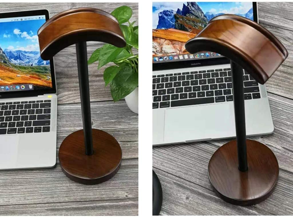 XINOSA Support Casque Support De Casque en Bois Universel Affichage Créatif pour Support pour Casque Support Simple Support Accrocher Antidérapant Gain De Place éConomiser De L'Espaceue