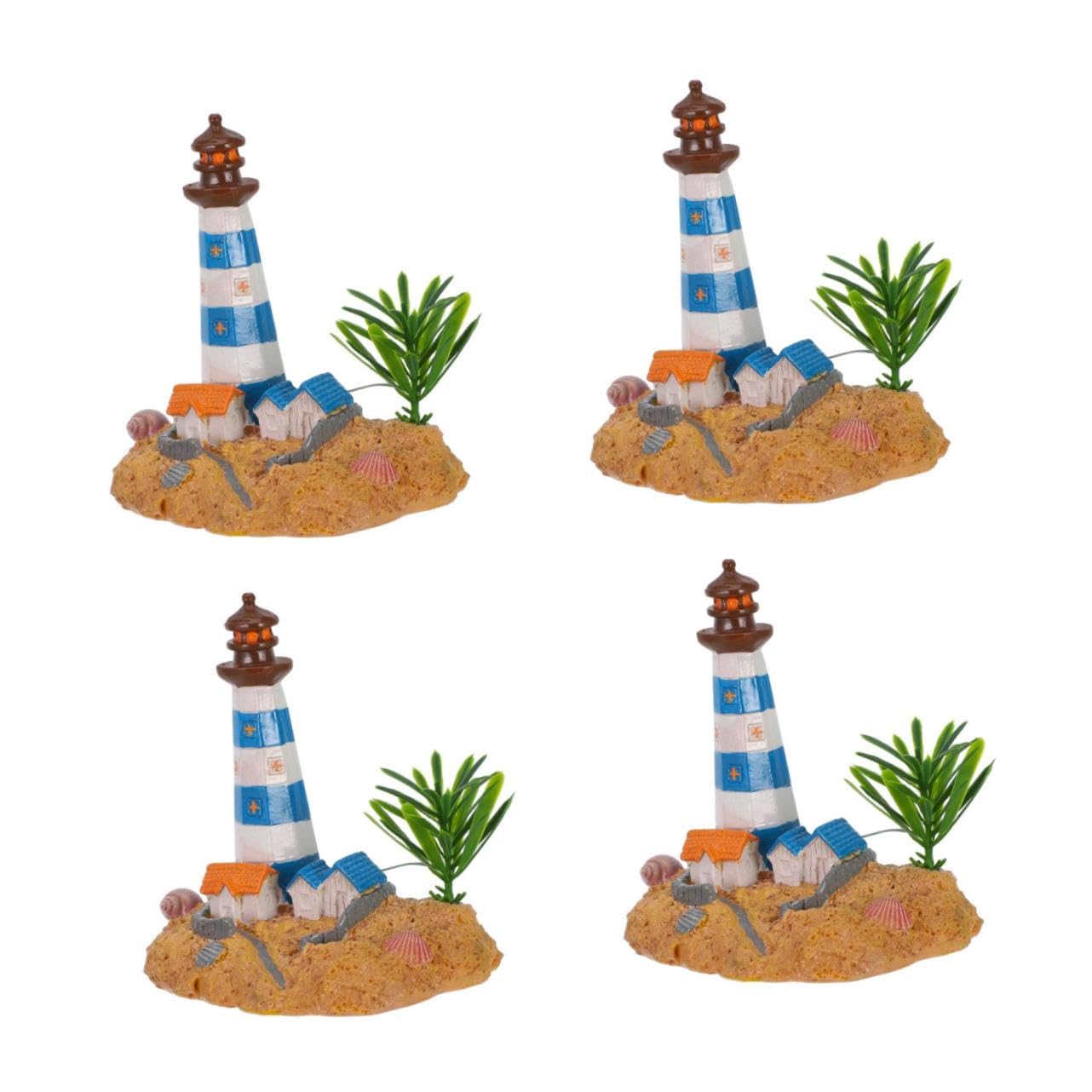 Petit résine ornement OUNONA : 4 pièces de décoration de paysage d'aquarium